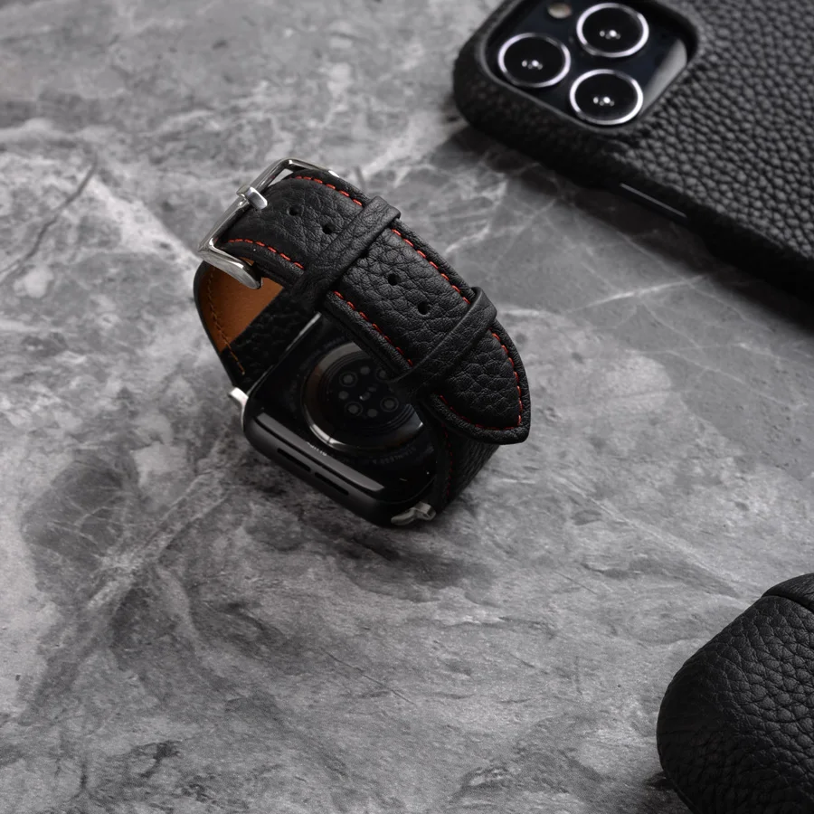 Ремешок из натуральной кожи для Apple Watch Band 45 мм 44 42 40 38 S7 S6 модные аксессуары умных