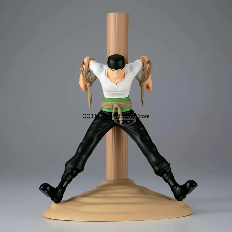 Фото Bandai аниме ONE PIECE фигурка Bounty Hunter Roronoa Zoro держатель для ручки фигурка модель настольные украшения коллекционные предметы №4