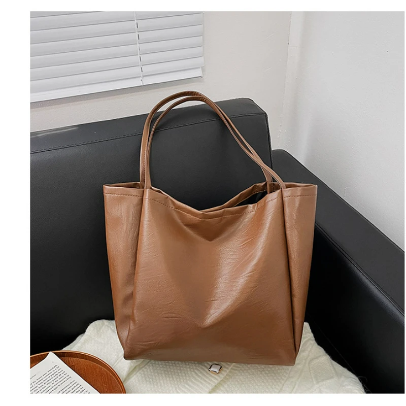 2023new Pu Leather laptop Bag Simple Handbags Famous Brands Women Shoulder Bag Casual Big Tote Vintage Ladies Crossbody Bags