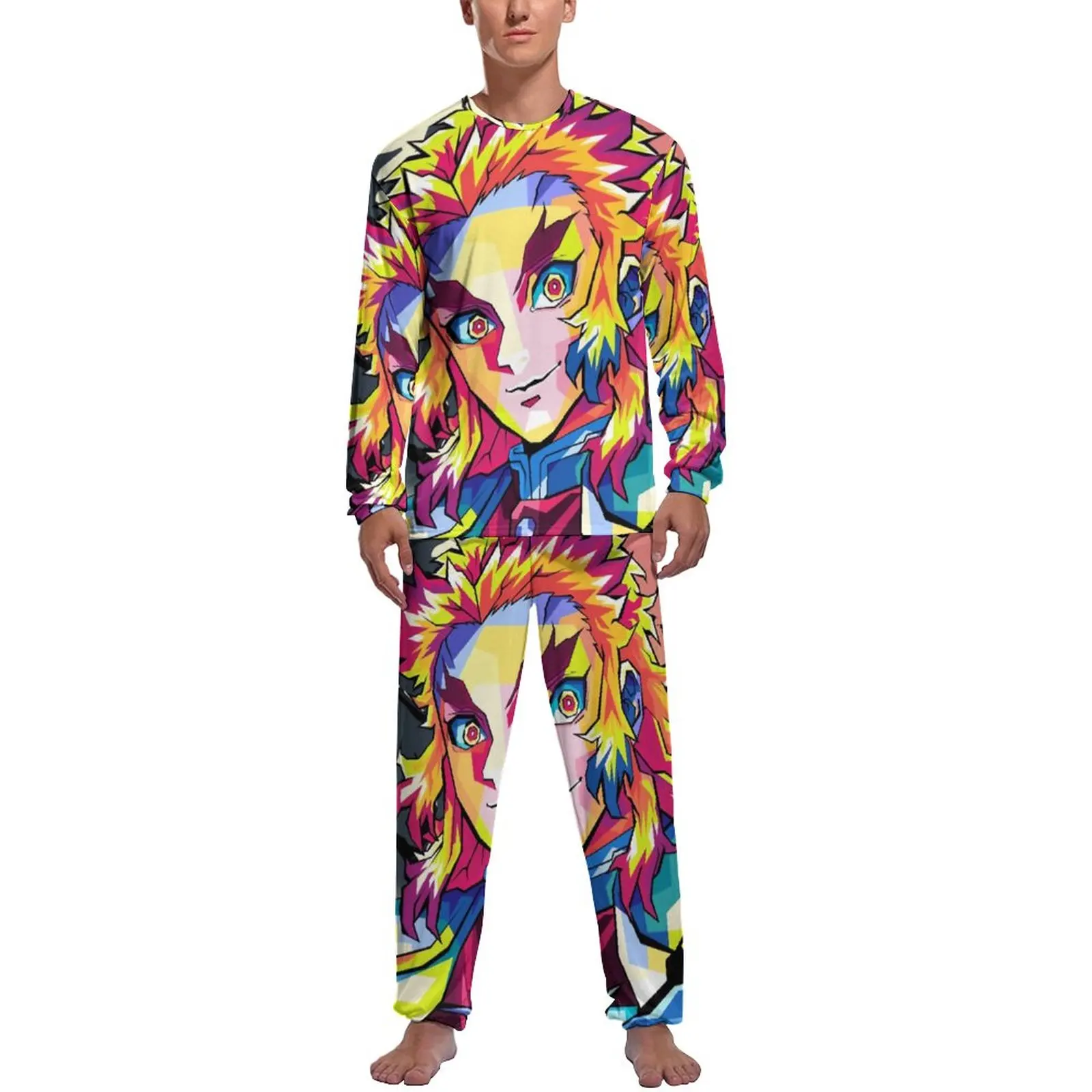 

Пижамы из 2 предметов для спальни с длинным рукавом, рассекающий демонов