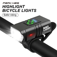 t6 bike front light headlight 1000lm bicycle light led usb rechargeable light aluminum alloy cycling tail light bike accessories