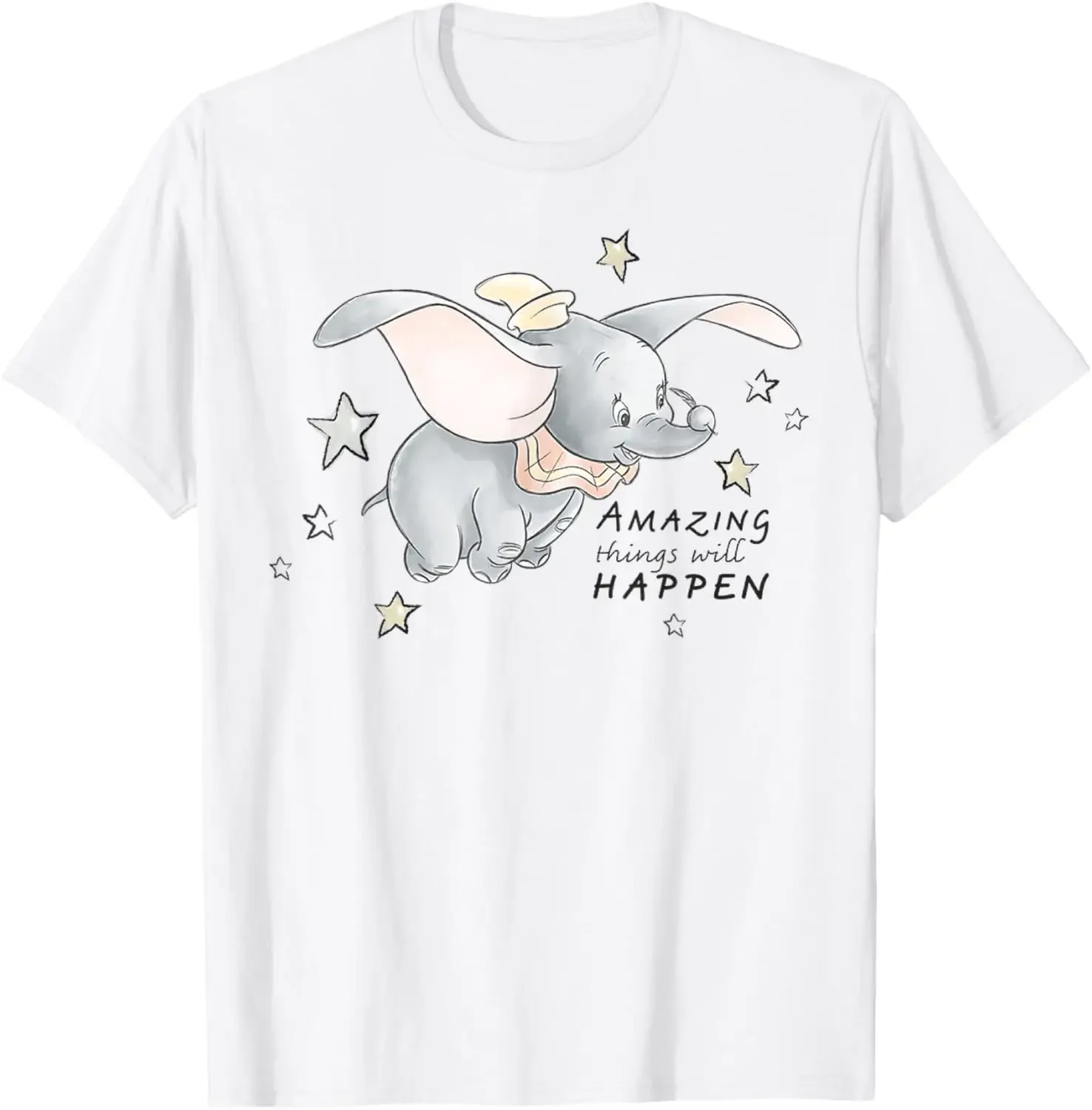 Фото Горячая модная повседневная футболка Disney-Dumbo Amazing Things S-6XL, летняя №1