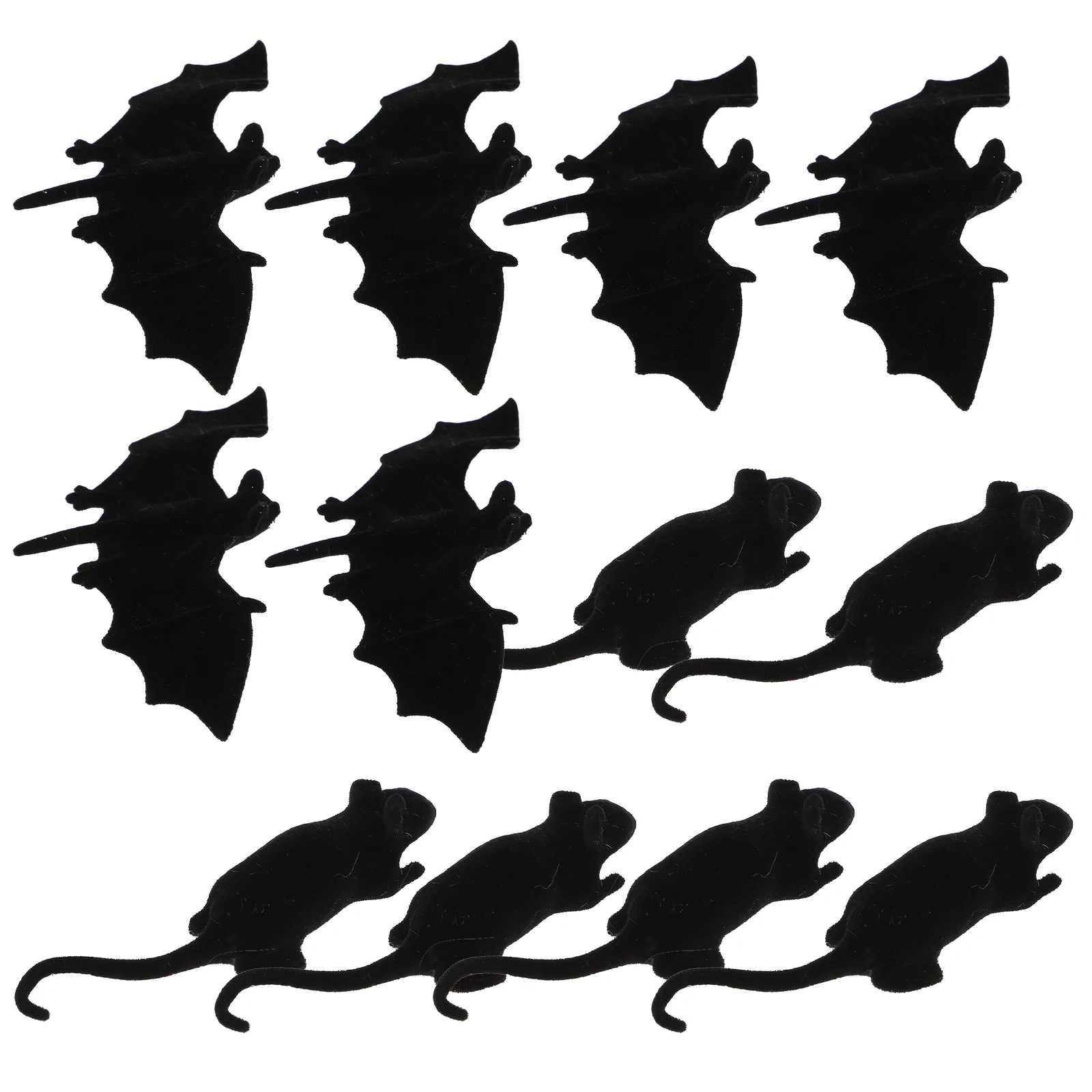 

12 Pcs Childrens Toys Mouse Bat Funny Party Playthings Imitation Bagged Fake Models Flocking Trick