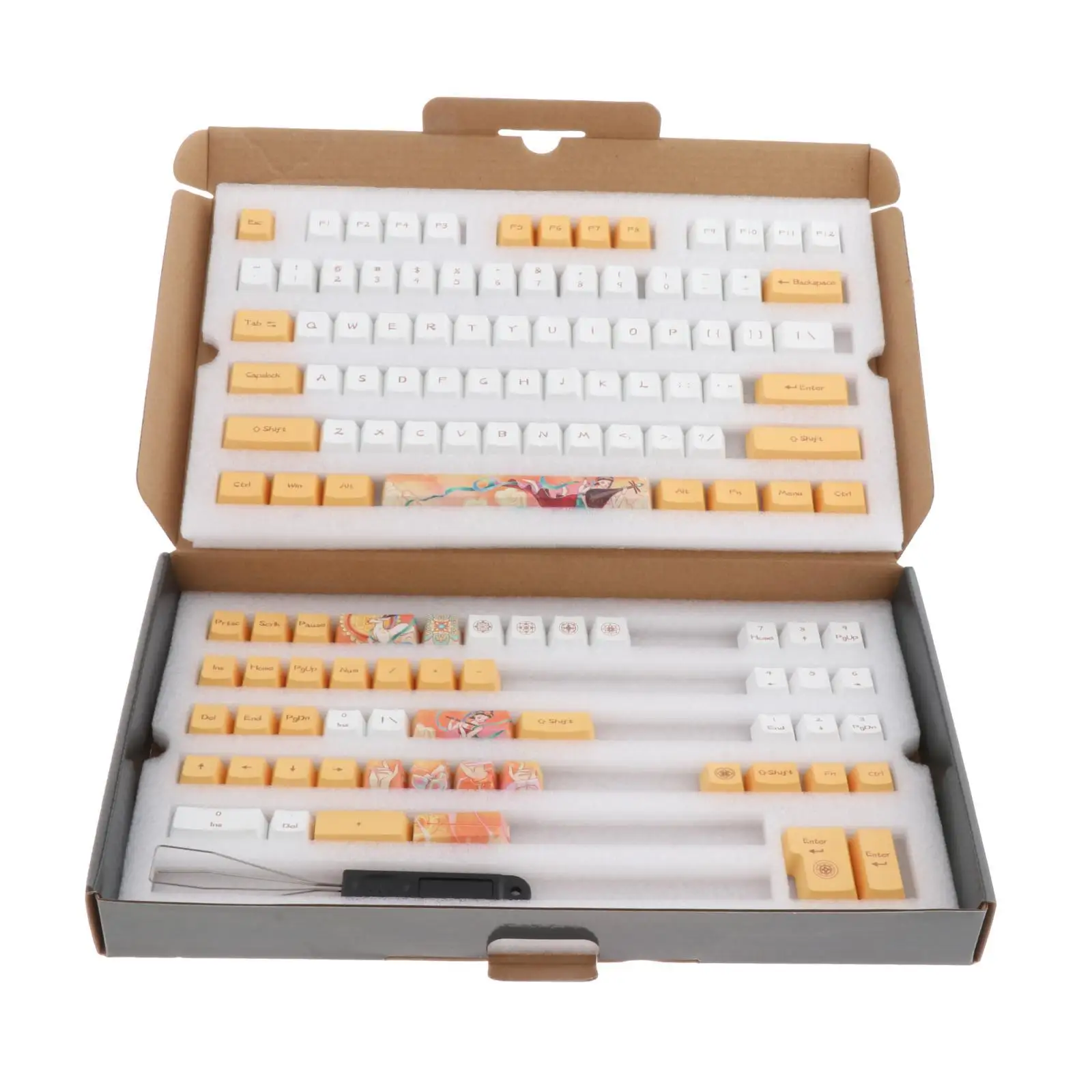 124-Key PBT Keycaps Kit Replacement Assembly for Mechanical Keyboards 84/98/104 61/68/82 Compact Layout |