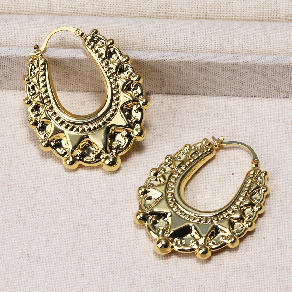 Золотые позолоченные серьги-кольца Jewelry