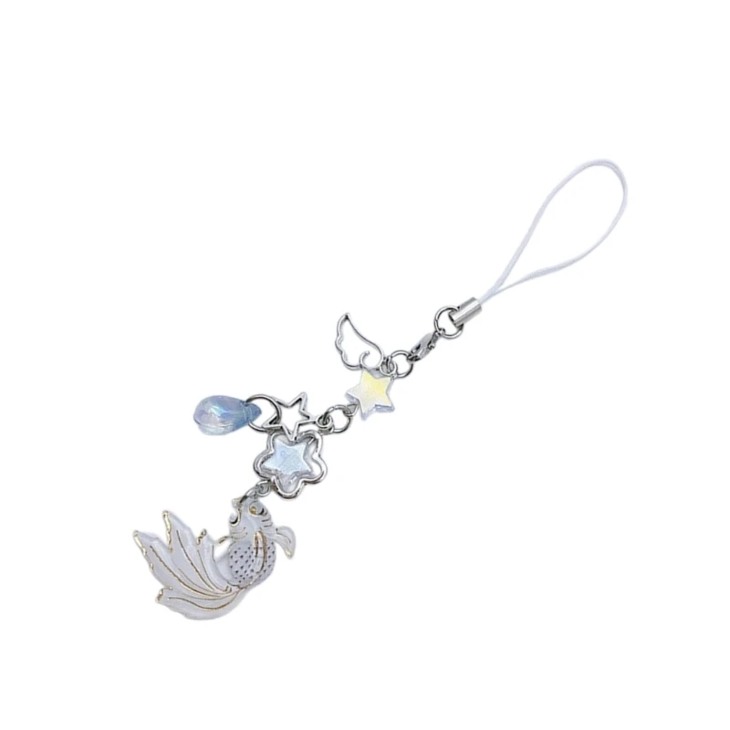 Симпатичная Kois Fish Star Caychain Lanyard String Braps Decor для телефона