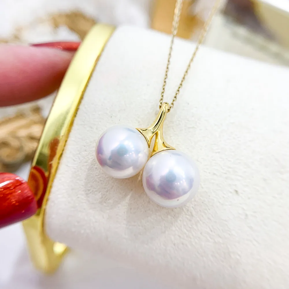 

18K Gold-Plating Half Hole Eye Pins Beads End Caps Top Drilled Pendant Bails Connector For DIY Jewelry Accessories No Pearl