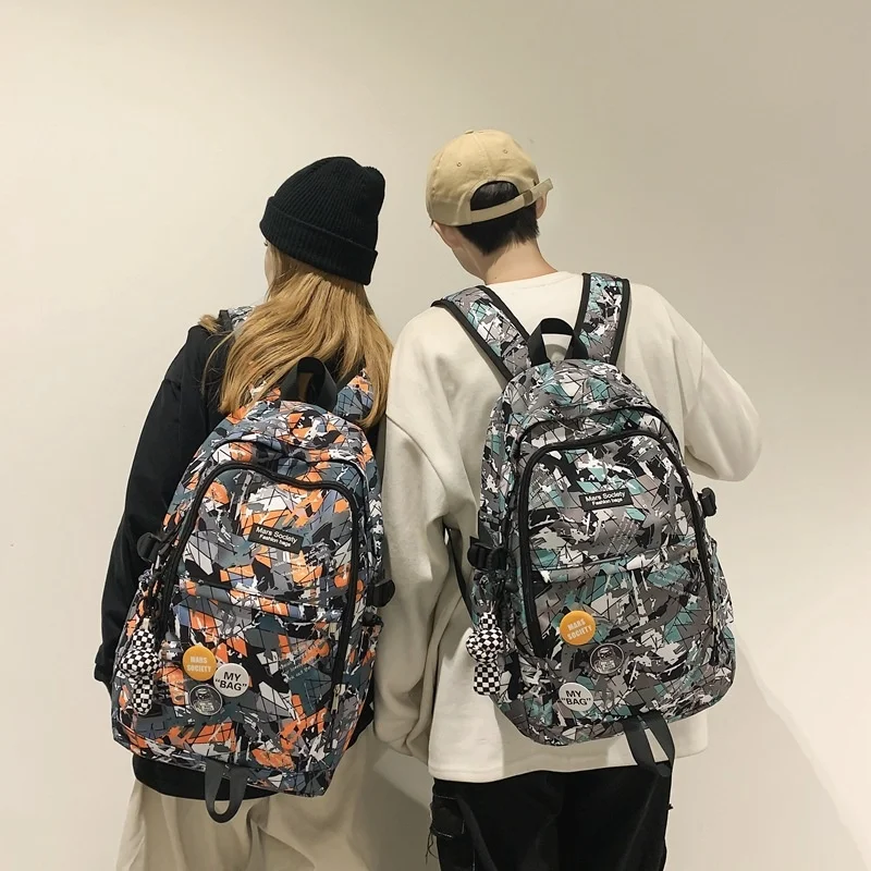 Женский и мужской рюкзак в стиле Харадзюку школьный ранец для девочек мальчиков