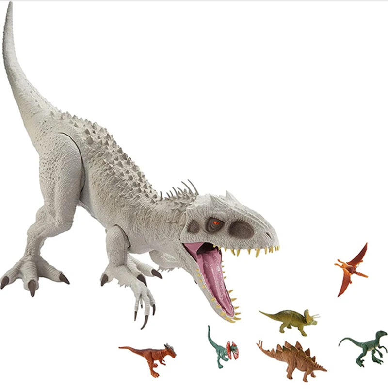 

Big Size Jurassic World Cosplay Toy Indominus Rex Dinosaur Tyrannosaurus Series Movable Joints Sound Effects Model Toy For Kid