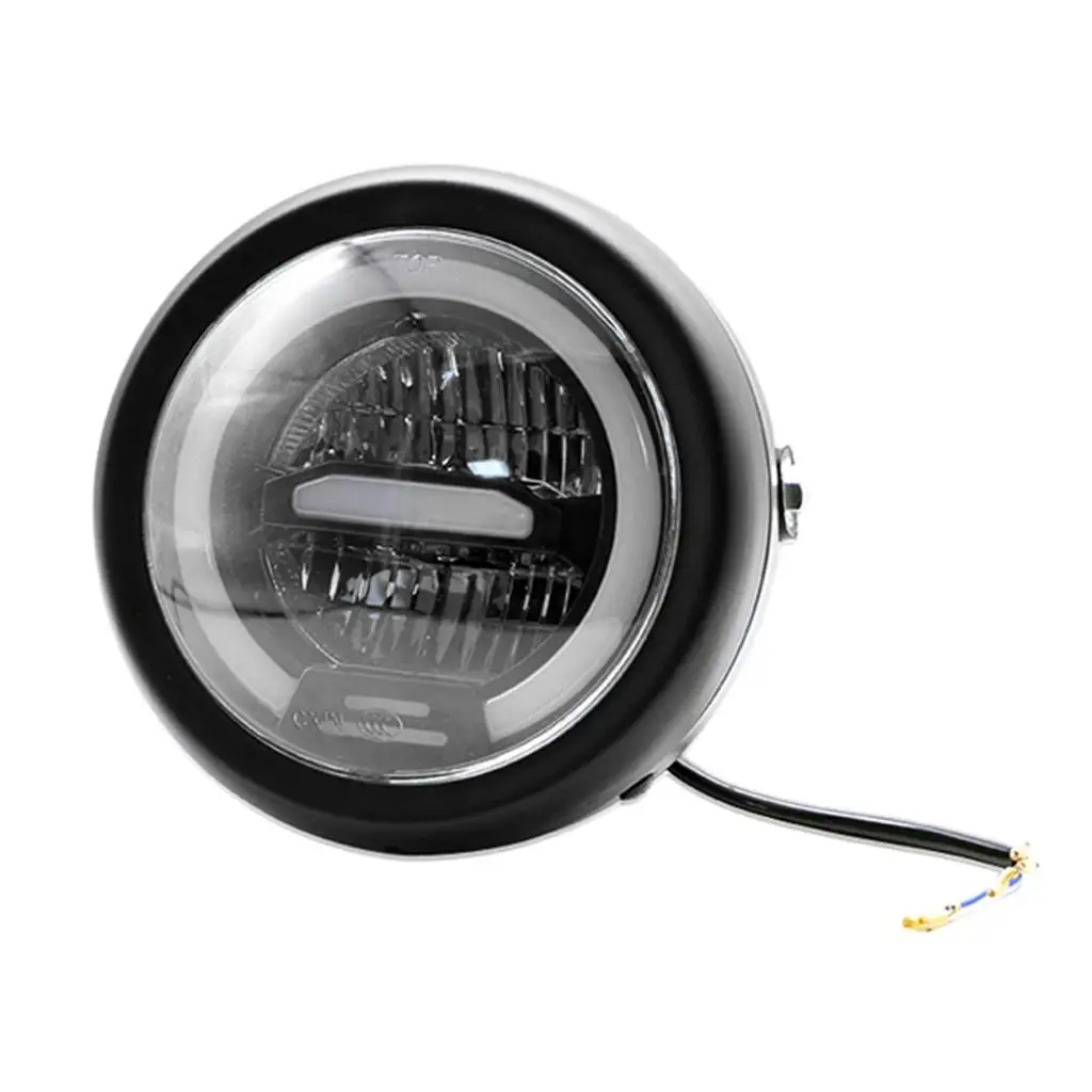 Светодиодная передняя фара мотоцикла для Harley Cafe Racer янтарная лампа