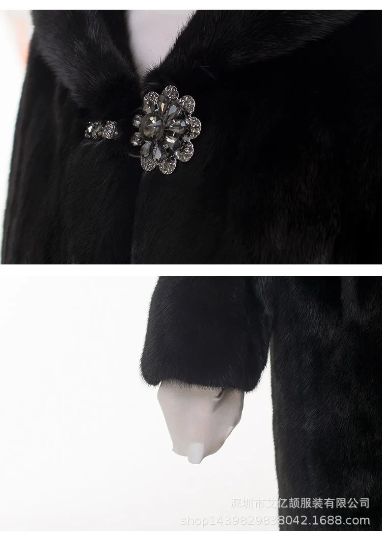 Women's real mink fur coat Women's mink fur coat Genuine long fur coat Ladies winter oversized 6xl 5xl 7xl natura fur coat