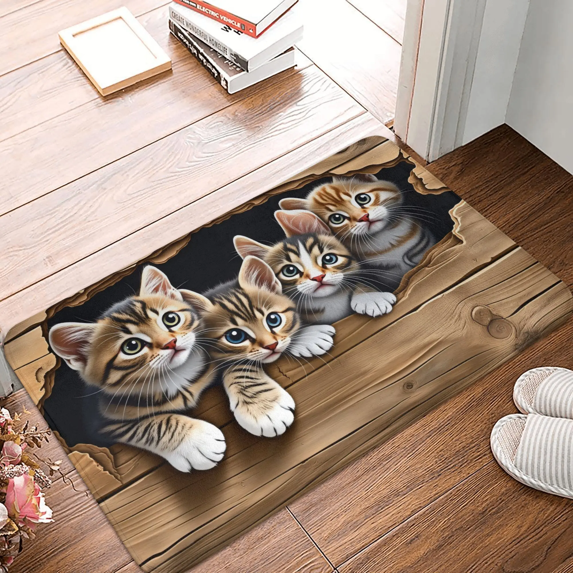 

Противоскользящий 3D коврик для кошек 40*60 см