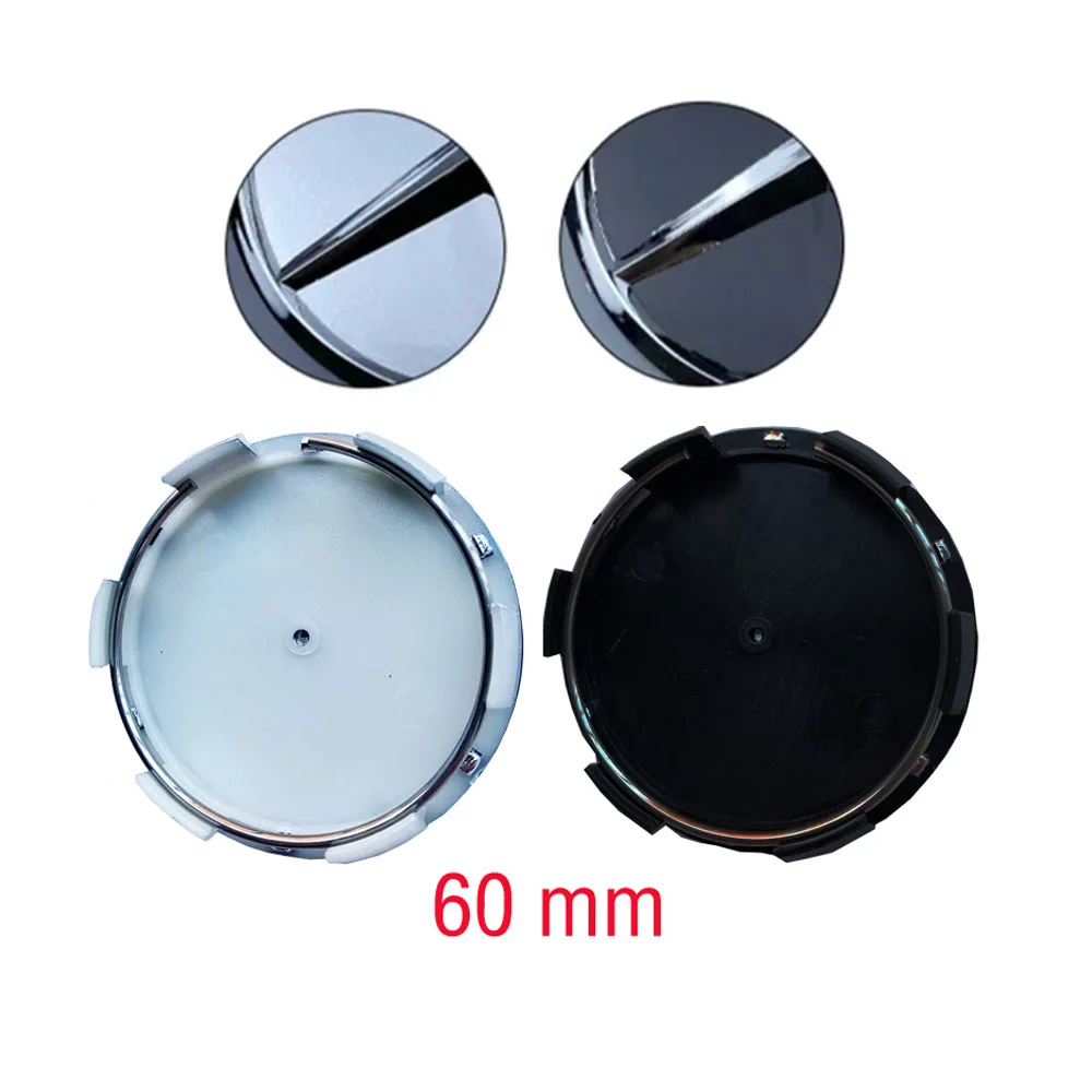 

4pcs 60mm Black silver Car Wheel Center Cover Hub Cap Rim Car Logo for Mercedes Benz A B C S Class Car Accessories Styling