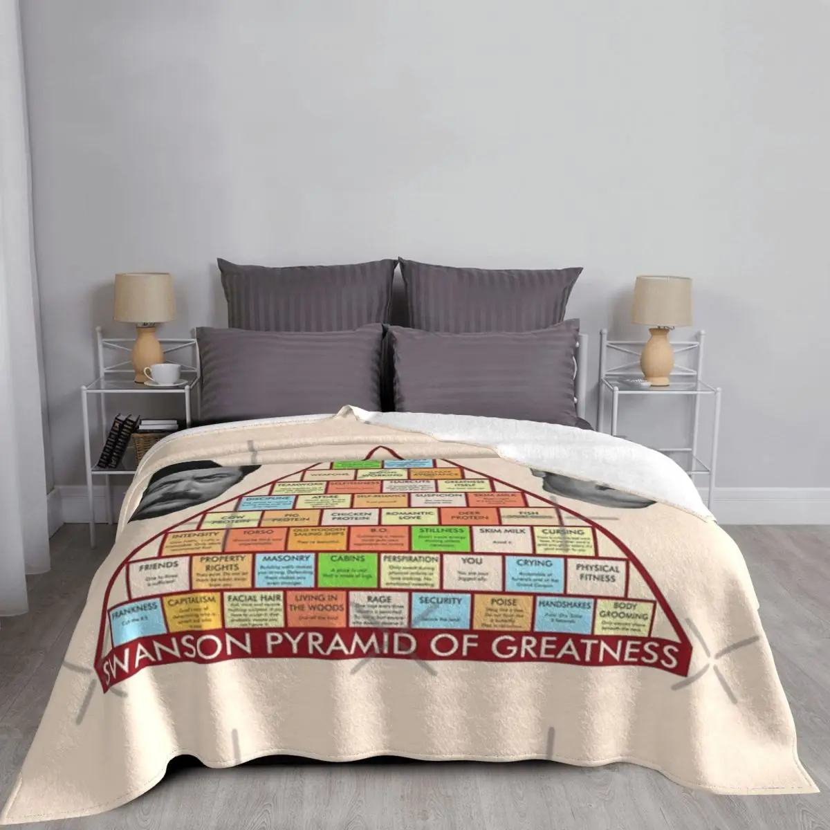 Ron Swanson's в виде пирамиды Greatness 2 одеяло покрывало на кровать стиле аниме