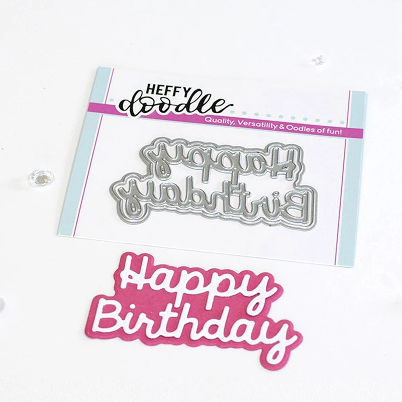 

1Pc Diy Happy Birthday Metal Cutting Dies Stencils Scrapbooking Photo Party Paper Card Making Craft Embossing Mold