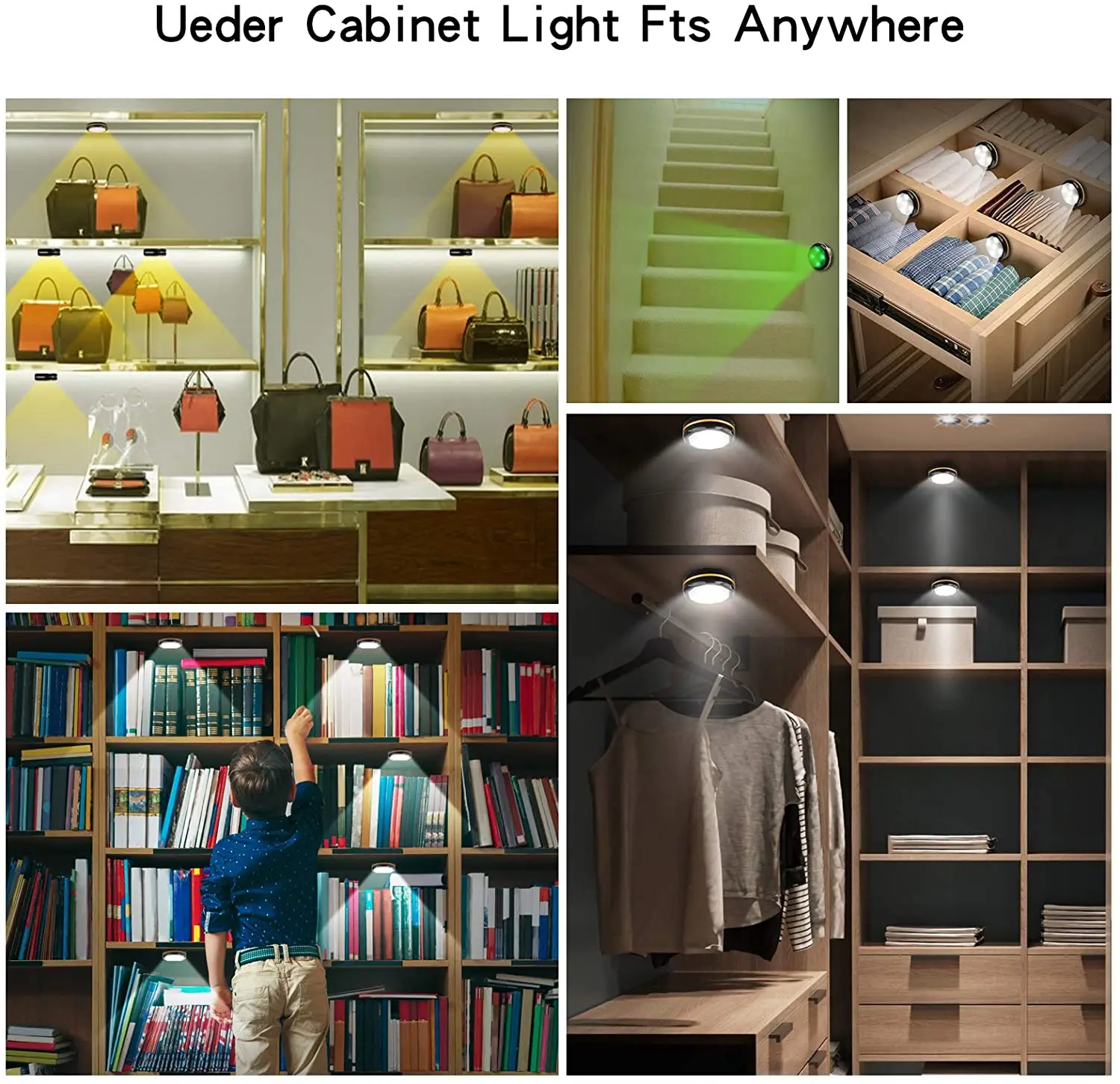 remote control led puck lamp rgbw 16colors under cabinet light usb charging for kitchen cupboard wardrobe stair decor nightlight free global shipping