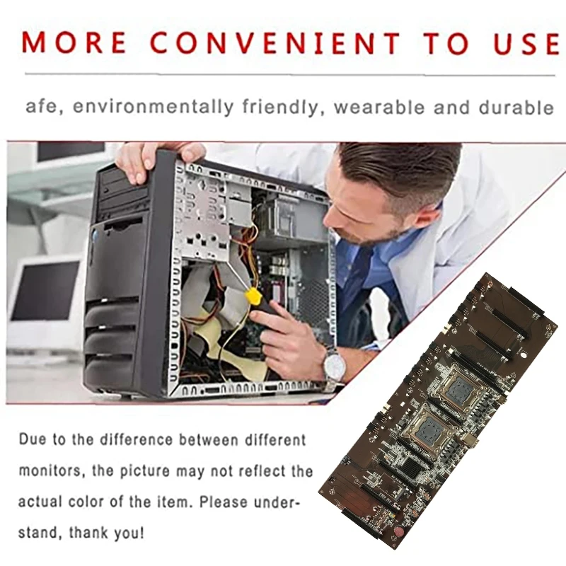 Материнская плата для майнинга с двойным процессором LGA 2011 поддержка 9X306 0