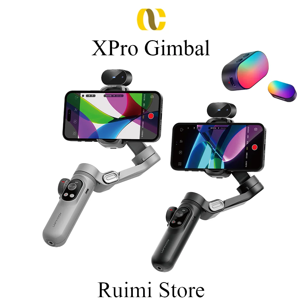 Фото AOCHUAN Smart XPro 3-осевой складной ручной стабилизатор подвеса AI отслеживание с заполняющей подсветкой беспроводная зарядка для смартфона №1