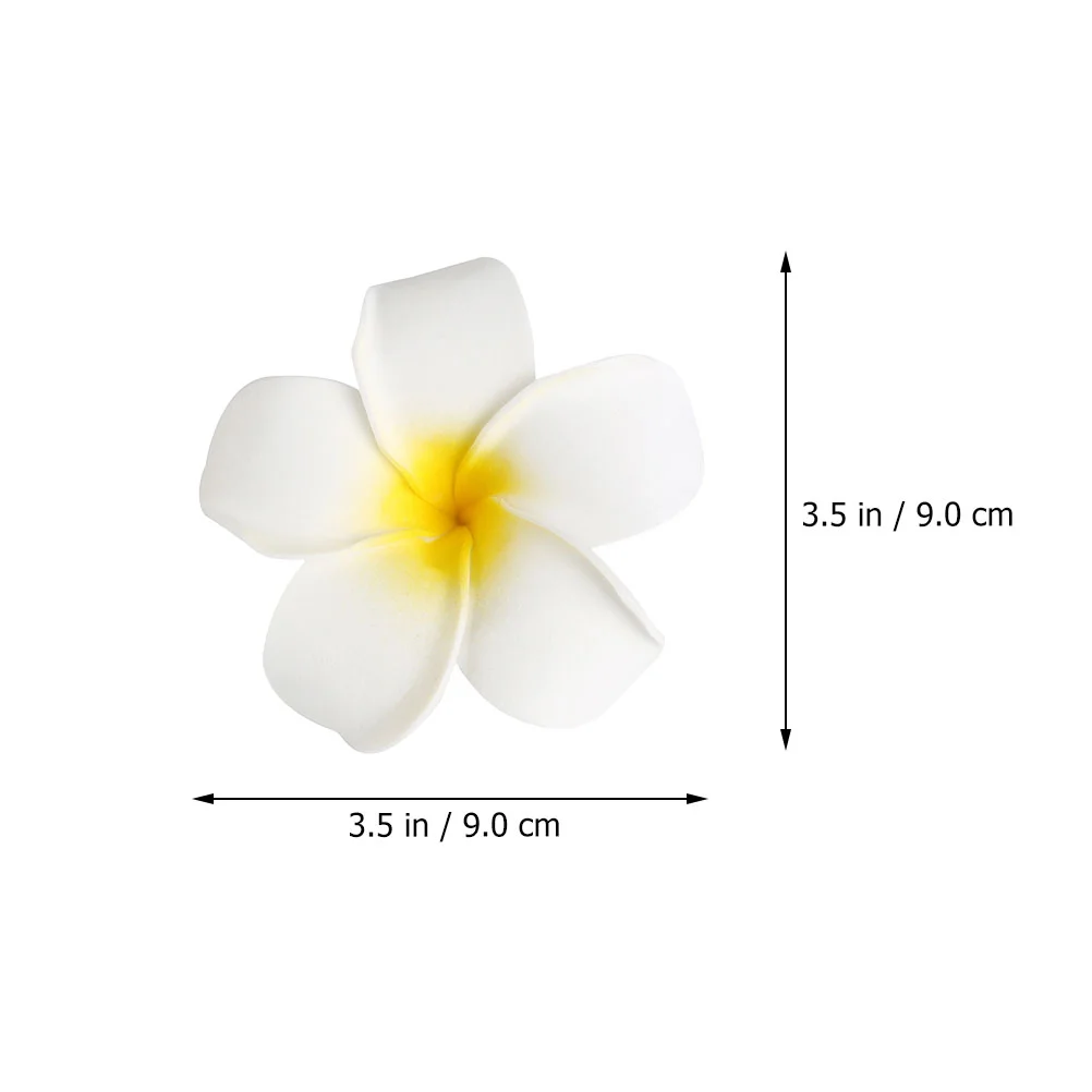 

20 Pcs Artificial Frangipani Hairpin Women Wedding Clips Brides Flower Plumeria Accessory Head Pieces Nonslip Headgear