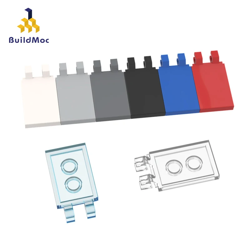 

10PCS MOC Bricks 30350 Tile Modified 2 X 3 with 2 Clips Building Blocks Parts DIY Educational Tech Parts Toys