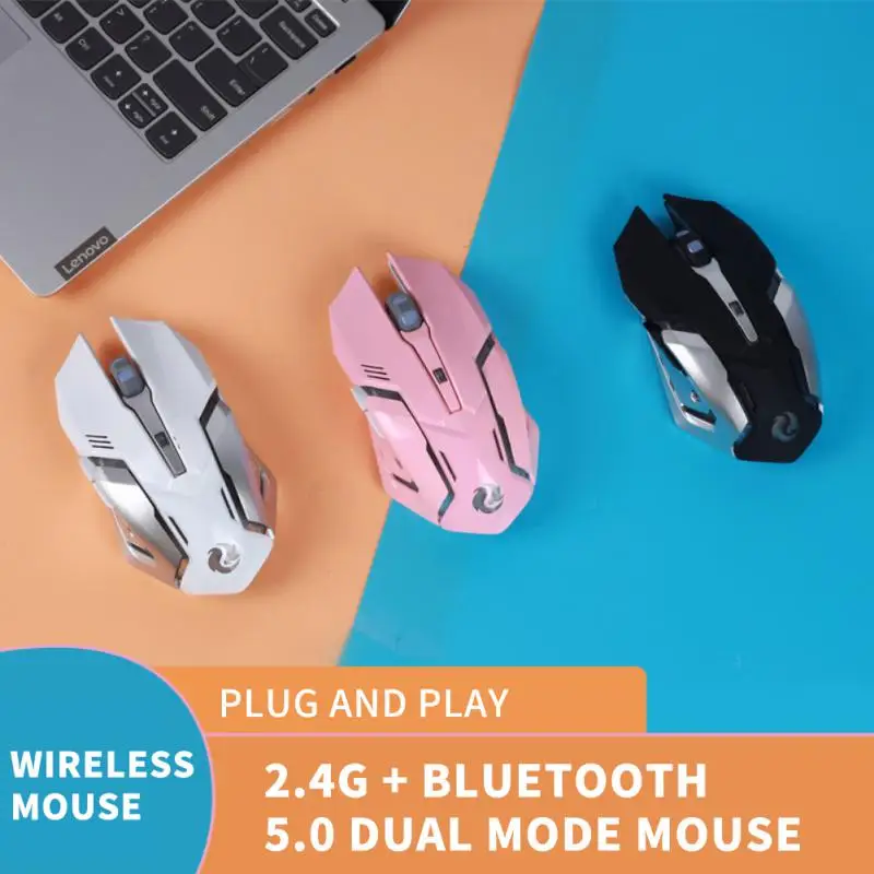 

Gaming Mouse Rechargeable 2.4G Wireless Mouse Mute Ergonomic Mouse For Computer Laptop LED Backlit Mice For IOS Android
