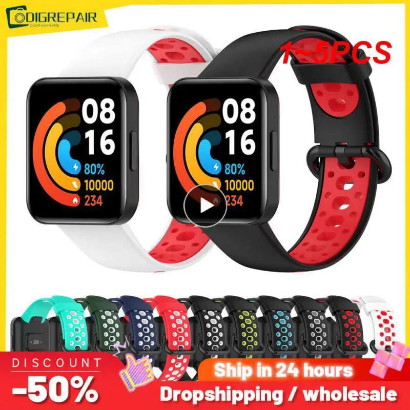 

Силиконовый ремешок для наручных часов Mi Watch Lite 3 2 Mi poco, 1 ~ 5 шт.