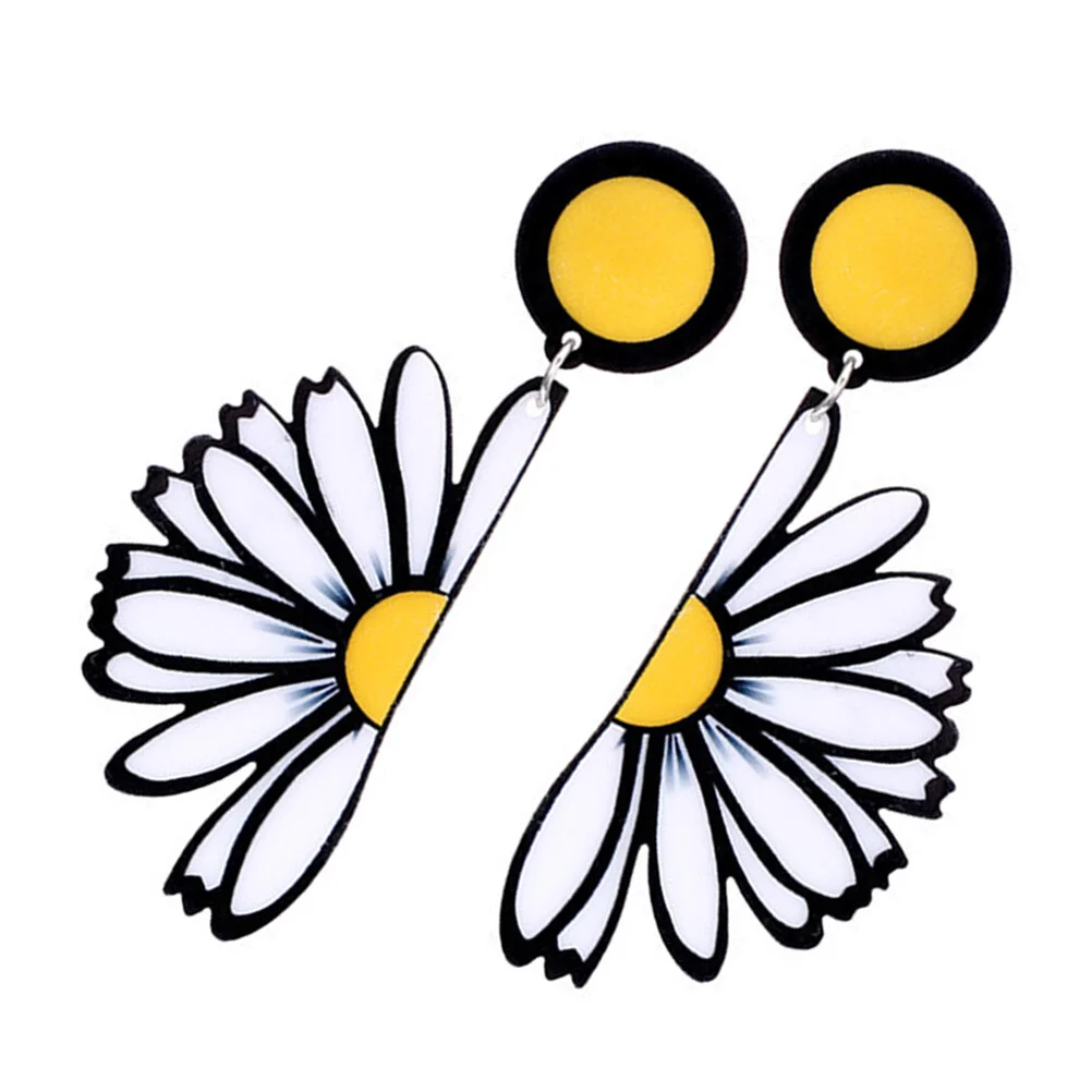 

Daisy Earrings Women Decor Flower Jewelry Acrylic Pendant Dangle Vacation Girls