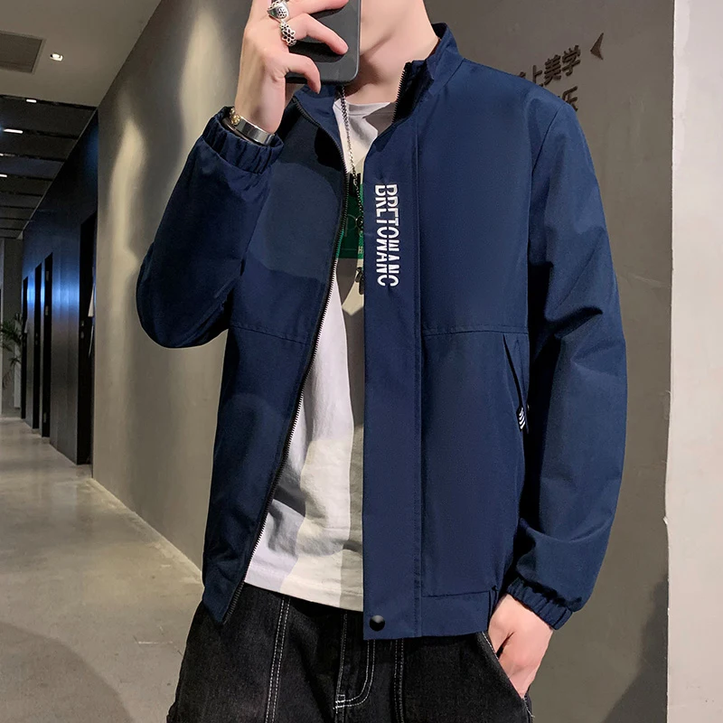 Корейские ветрозащитные мужские куртки осенняя повседневная мужская верхняя
