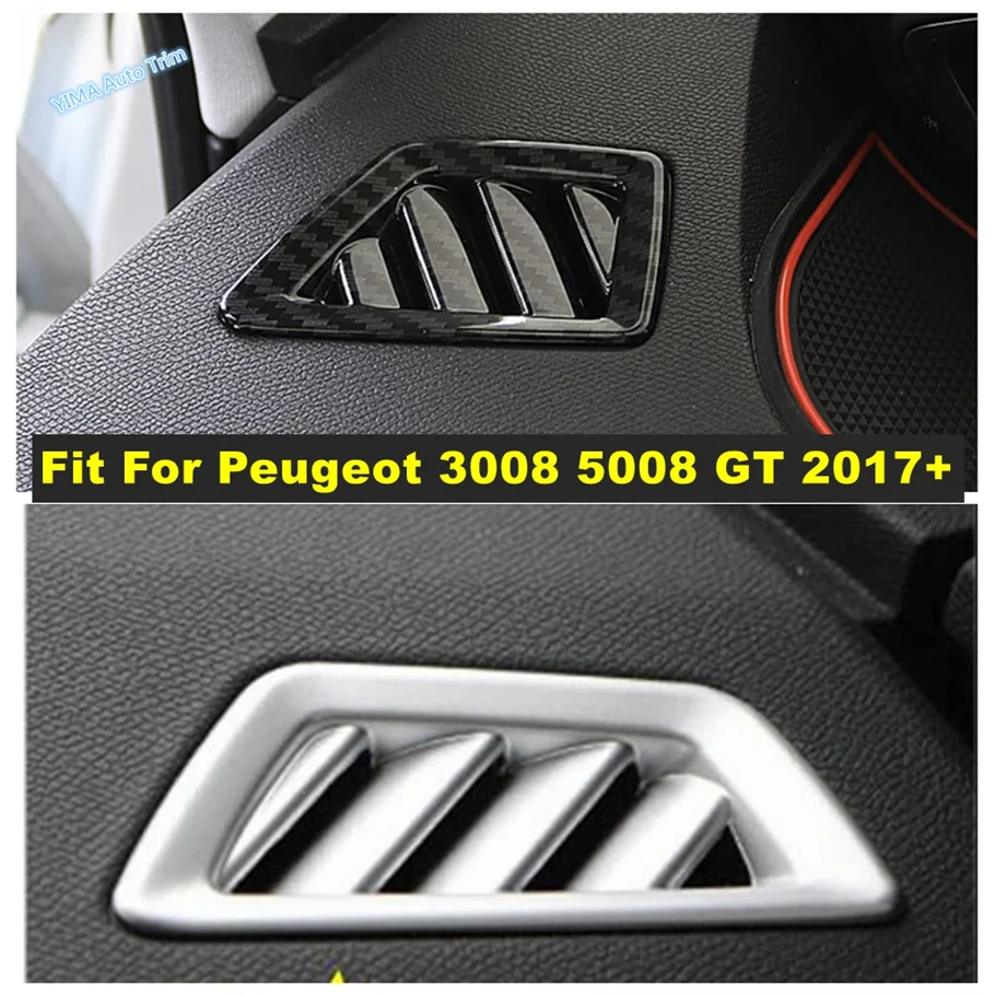 

Front Dashboard Air Ac Vent Outlet Cover Trim Fit For Peugeot 3008 5008 GT 2017 - 2022 Carbon Fiber / Matte Interior Accessory