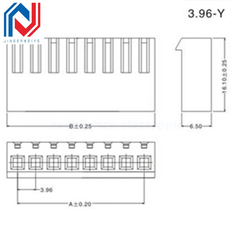 5 шт./партия CH3.96mm 2/3/4/5/6/7/8/9/10 Pin 3 96 мм Гнездовой разъем с проводом 22AWG 10-30 см Луженый