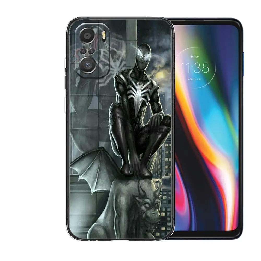 Фото Черный чехол для телефона Venom SpiderMan для xiaomi mi 11 Lite pro Ultra 10s 9 8 MIX 4 FOLD 10T 5g, Черный силиконовый чехол №4