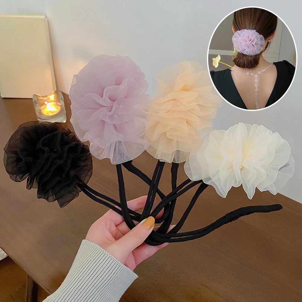 

Hair Accessories Ball Roller Donut Bun Maker Twist Tool Hairband Twisted Lazy Hairpin Flower Magic Hair Ring Hair Curler