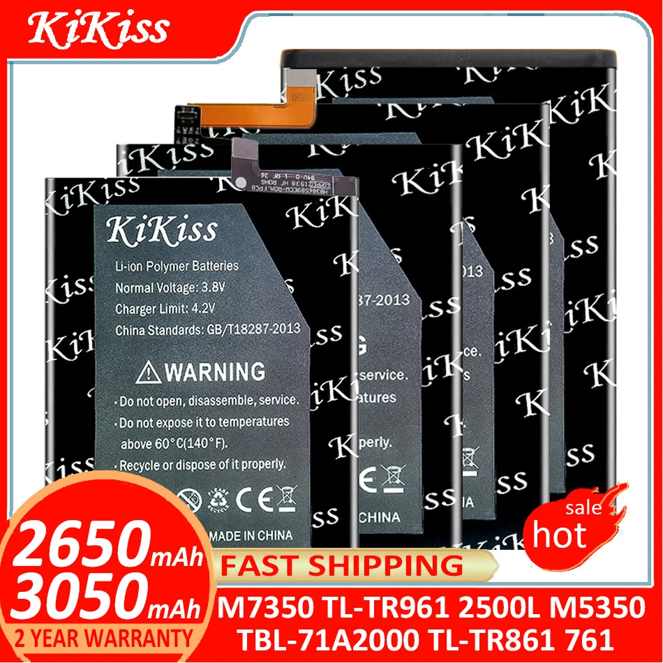 

KiKiss Battery For TP-LINK M7350 TL-TR961 2500L M5350 3.7V TBL-71A2000 TL-TR861 761 Batteries Batterij + Track NO