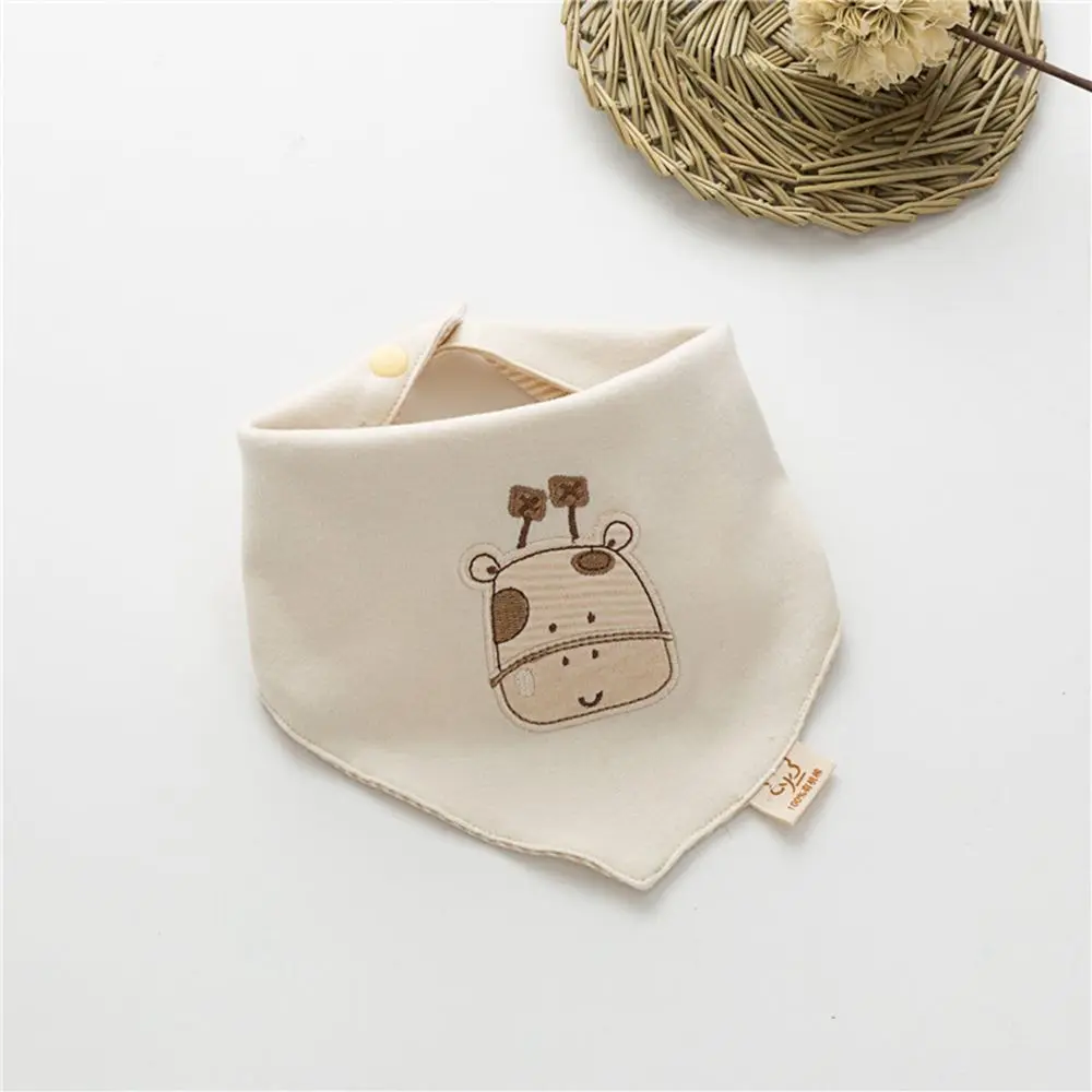 

Baby Cotton Bib For Age 0-2Y Cartoon Embroidery Saliva Towel Newborn Soft Absorbent Boys Girl Bibs Triangle Towel Burp Cloths