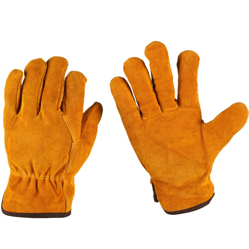 

Work Gloves Cowhide Driver Security Protection Wear Safety Workers Welding Gloves for Men Guantes Moto