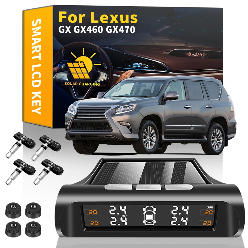 

Автомобильная система контроля давления в шинах TPMS на солнечной энергии с цифровым ЖК-дисплеем, охранная сигнализация, системы датчиков в ш...