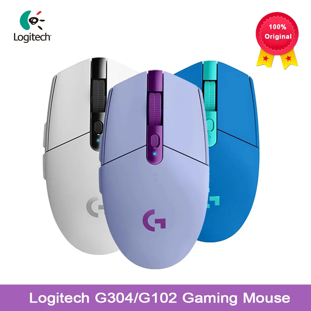 

logitech G304 G305 G102 computer gaming 2.4G wireless mouse ergonomic mouse HERO Engine 12000DPI For LOL PUBG Fortnite Overwatch
