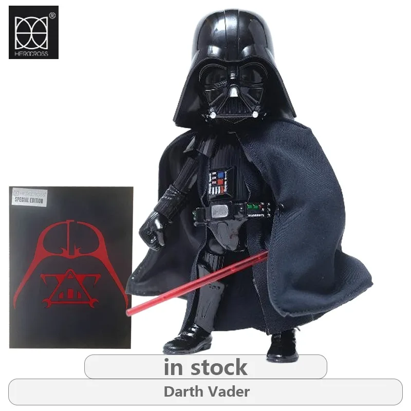 Фото HEROCROSS оригинальный сплав Q версия Star Wars серии R2D2\C3PO\Darth Vader аниме фигурка модель игрушки украшения подарки для мальчиков №3