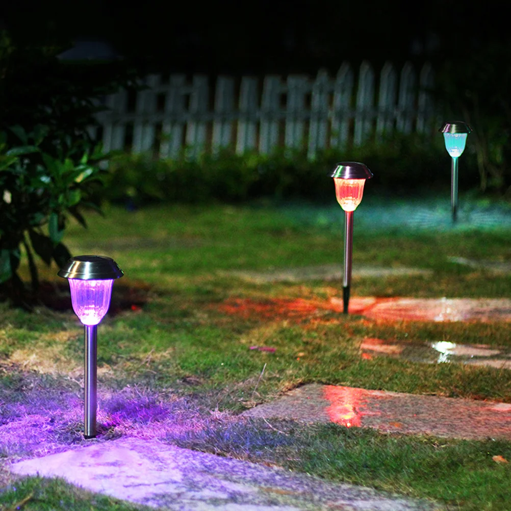 

2PCS Lawn Lamp Decorative Solar Rustproof Garden Road for Patio Garden Use