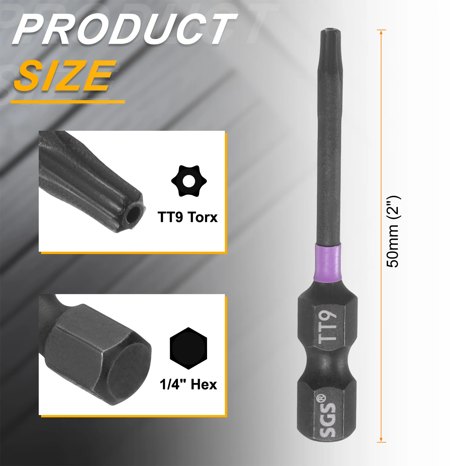 

UXCELL Стальные магнитные биты для отвертки Torx T7-T55
