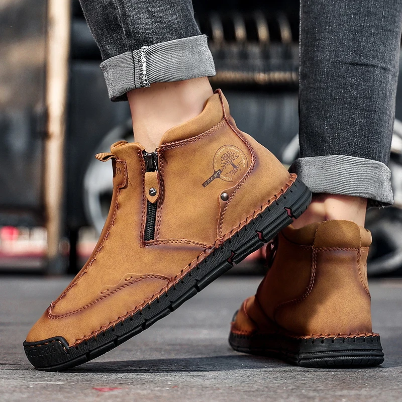 

Мужские Брендовые повседневные туфли из натуральной кожи, удобные прогулочные туфли, уличные модные дизайнерские лоферы, Нескользящие роскошные мягкие