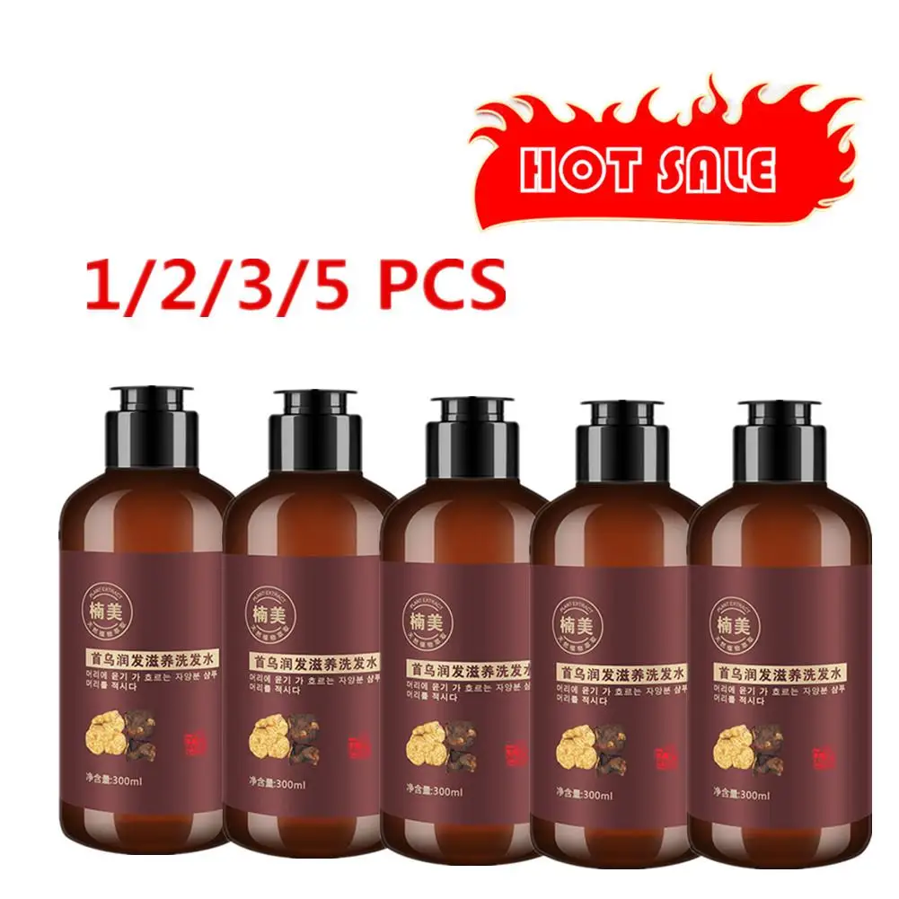 

300ml White To Black Shampoo Herbal Effective Grey Hair Remover Anti White Hair Treatmen