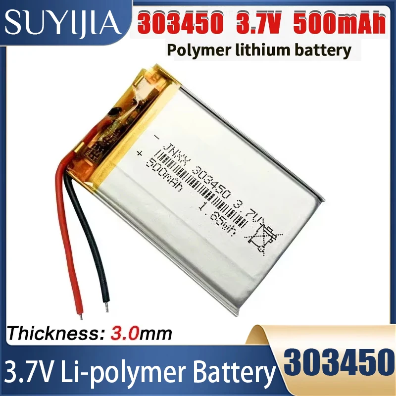 Lipo 3.7V 303450 Литий-полимерный аккумулятор 500 мАч литиевые аккумуляторы Po