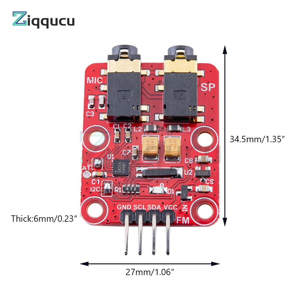 Модуль трансивера RDA5820N с частотной модуляцией 76-108 0 МГц FM-передатчик приемник