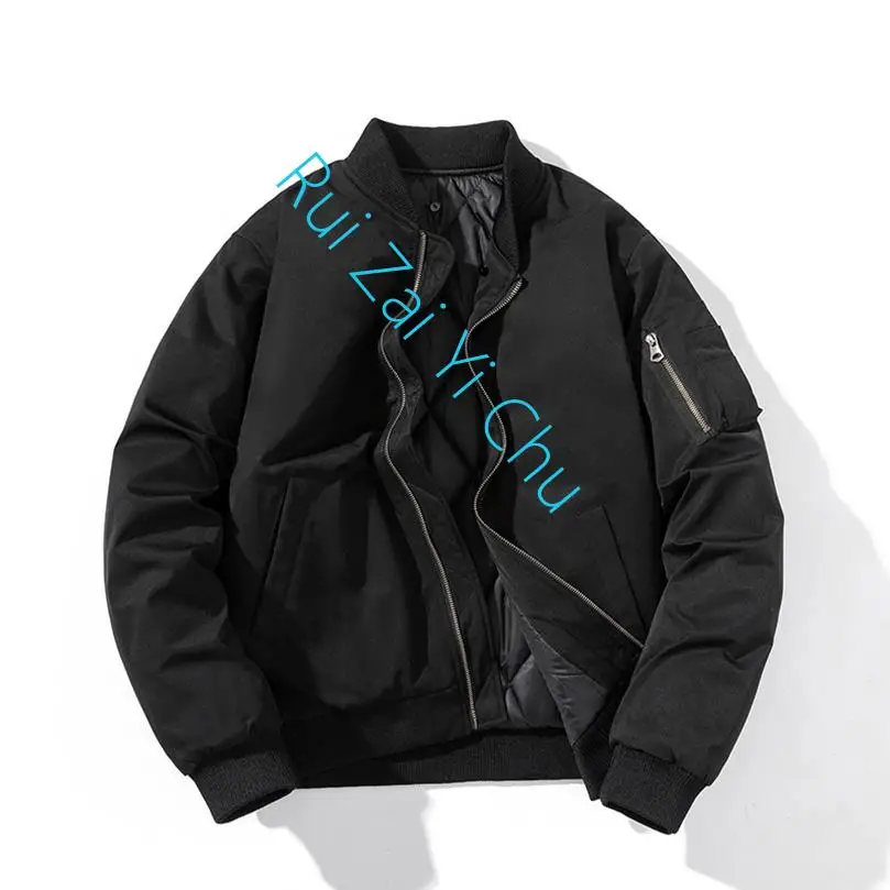 2023 New Brand Baseball Jacket Clothing Padded Bomber Jacket Men Autumn Winter Knit Hat Casual Coat Vintage Army Windrunner