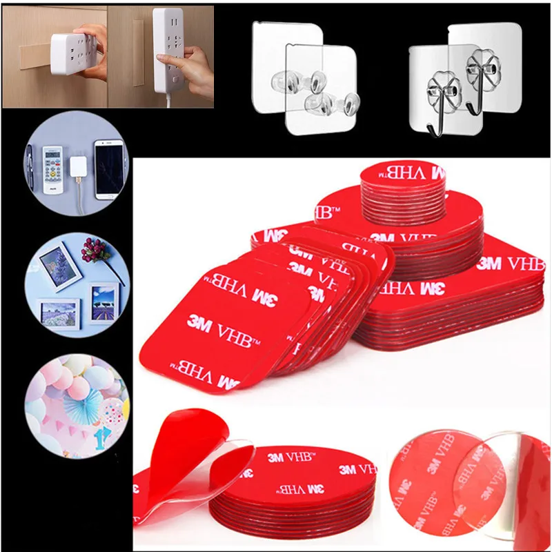 

Transparent Strong Pad Mounting Tape Double Sided Sticky Tape Patch Waterproof No Trace High Temperature Resistance Adhesive