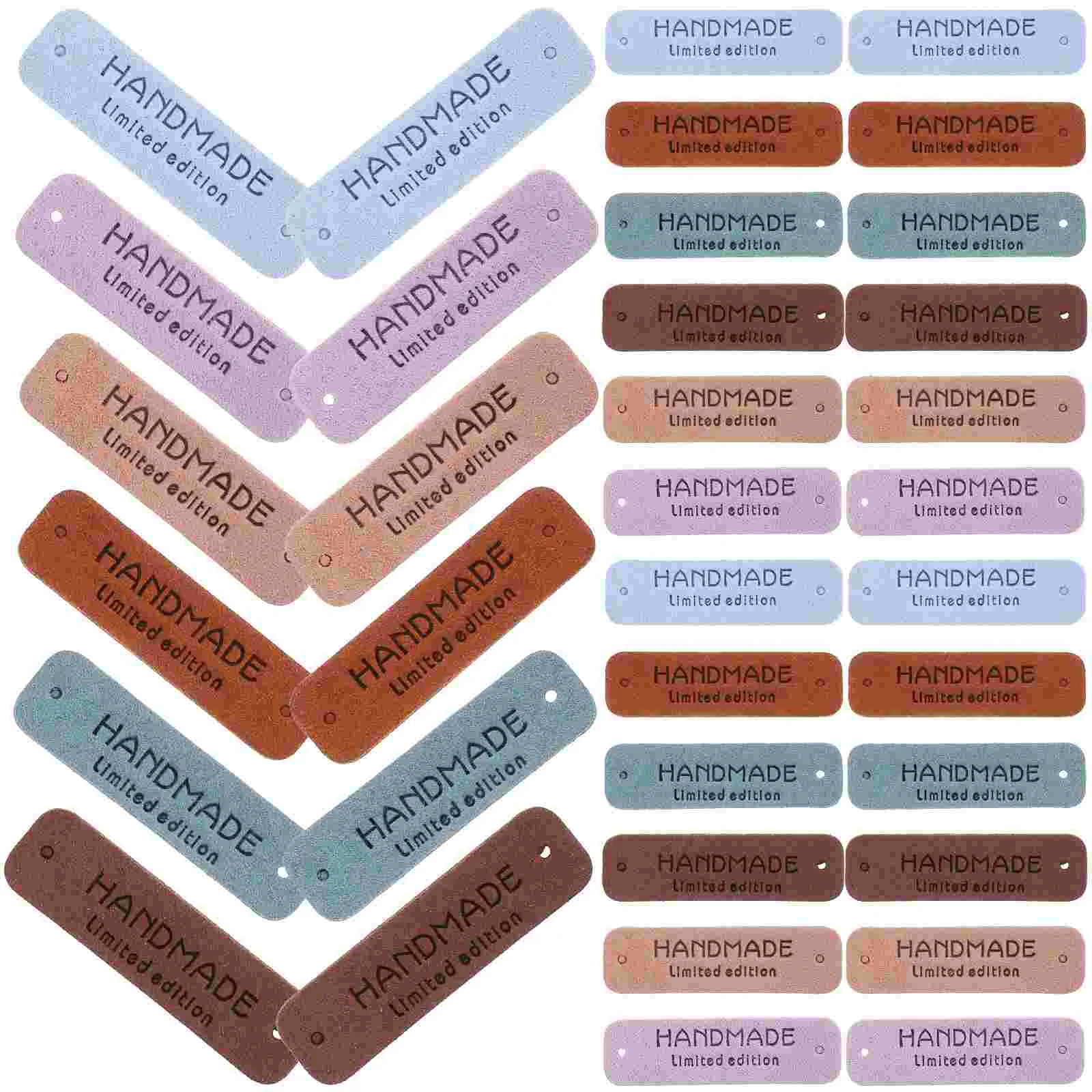 60 шт. тисненые бирки ручной работы этикетки на заказ для одежды из искусственной