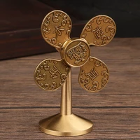 brass handicraft windmill decoration die casting engraved retro interesting 360 degrees rotate trinket creative children gift