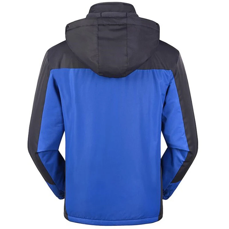 Winter Clothes Mens Windbreaker Parkas Plus Velvet Padded Jacket Keep Warm Fleece Outwear Overcoat Size L - 8XL Waterproof Coat