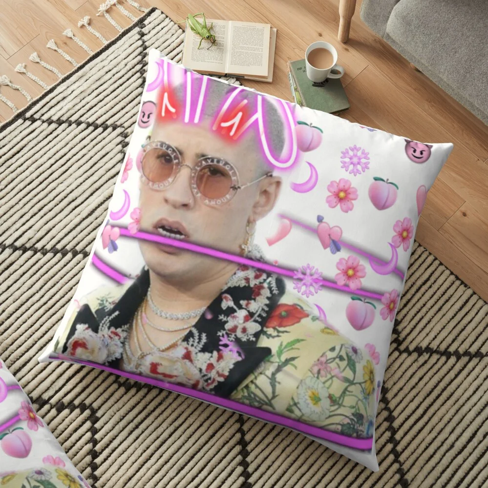 

Bad Bunny Decoration Pillow Case Sofa Waist Throw Cushion Cover Home Decor